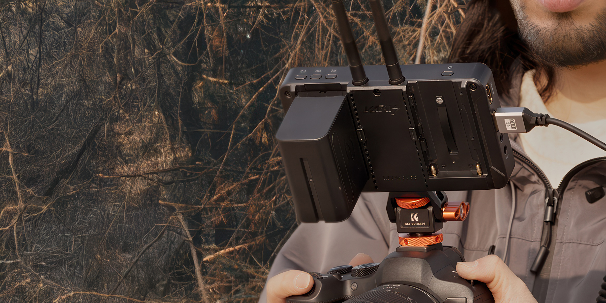 Uchwyt montażowy do monitora K&F Concept MS-42 - pomarańczowo-czarny - Kompaktowa forma, imponująca wytrzymałość